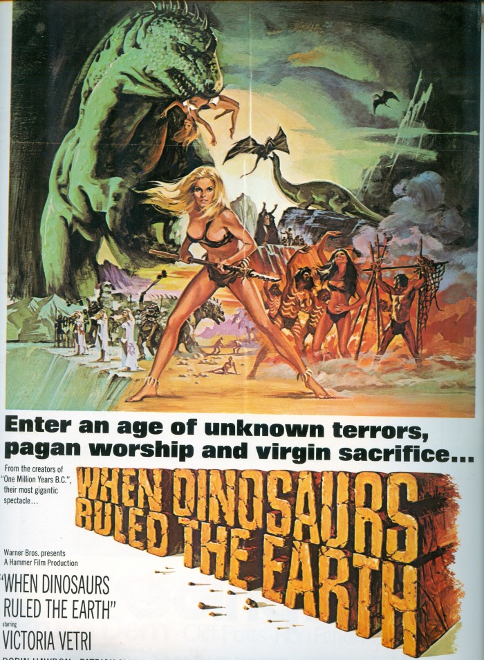 WHEN DINOSAURS RULED THE EARTH poster